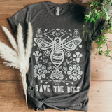 Save the Bees Ultrasoft Unisex Tee, Grey- READY TO SHIP