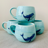 Oval Blue Whale Mug
