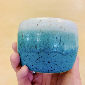 Handmade Speckled Turquoise Cup