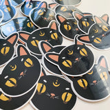 Waterproof Salem Cat Vinyl Sticker