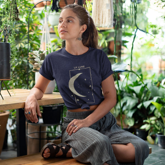 Minimalist Moon Tarot Unisex Grunge Tee