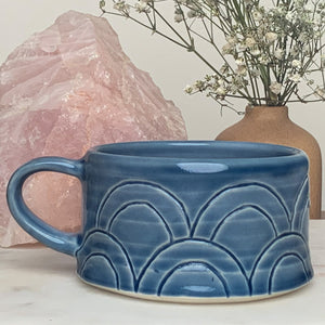 Handmade Seigaiha Pattern Mug