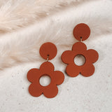 Terracotta Flower Drop Earrings